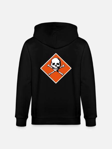 Skull and bones - Stanley/Stella CULTIVATOR Unisex Organic Hooded Jacket - black