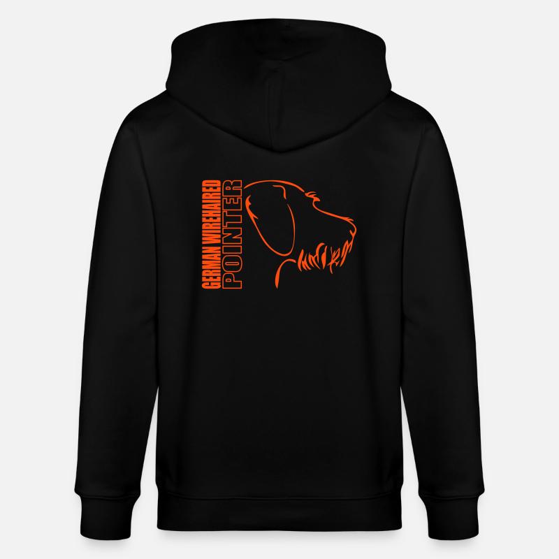 GERMAN WIREHAIRED POINTER PROFIL - Stanley/Stella Unisex Bio-Kapuzenjacke CULTIVATOR  - Schwarz