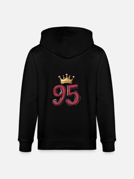 95 Number Crown - Stanley/Stella CULTIVATOR  Unisex Organic Hooded Jacket - black