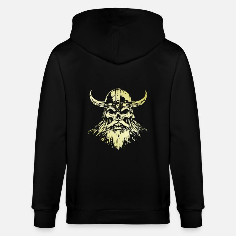 Wikinger Skull - Stanley/Stella Unisex Bio-Kapuzenjacke CULTIVATOR  - Schwarz