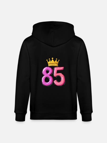 85 Number Jersey Crown - Stanley/Stella CULTIVATOR Unisex Organic Hooded Jacket - black