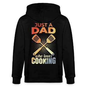 Vater der gerne kocht - Stanley/Stella Unisex Bio-Kapuzenjacke CULTIVATOR  - Schwarz - Hinten - Anna (173cm)