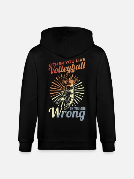 Volleyball Player Funny Joke - Stanley/Stella CULTIVATOR Unisex Organic Hooded Jacket - black