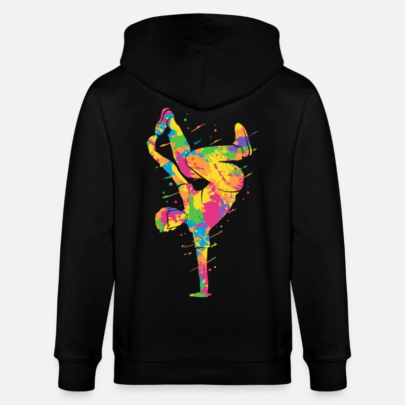 Breakdancing Bunt Breakdancer Jungen Breakdance - Stanley/Stella Unisex Bio-Kapuzenjacke CULTIVATOR  - Schwarz
