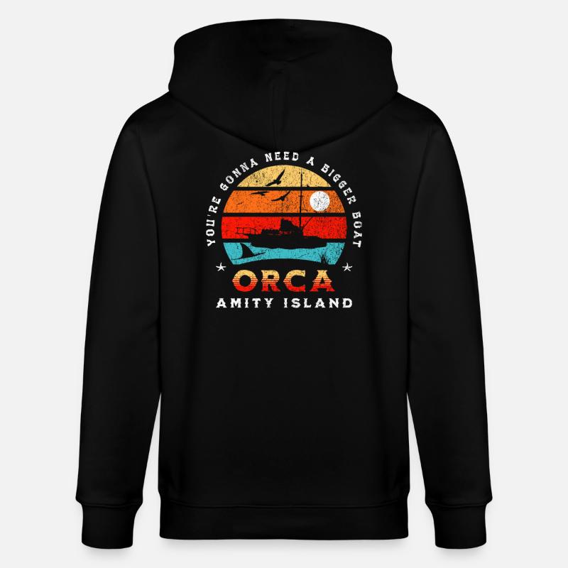 Orca - Île Amity - Veste à capuche bio CULTIVATOR Stanley/Stella Unisexe - noir