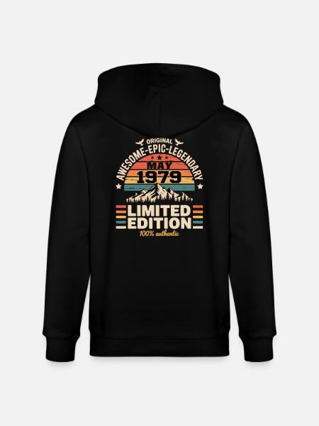Mai 1979 – Mai 1979 - Stanley/Stella Unisex Bio-Kapuzenjacke CULTIVATOR  - Schwarz