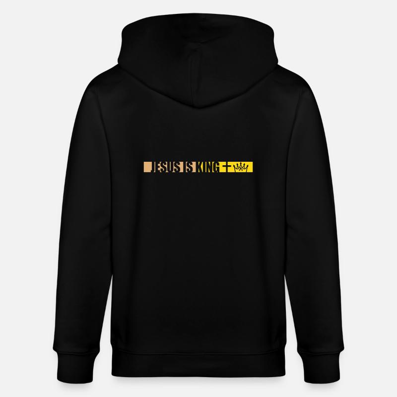 Citation de Jésus est roi - Veste à capuche bio CULTIVATOR Stanley/Stella Unisexe - noir