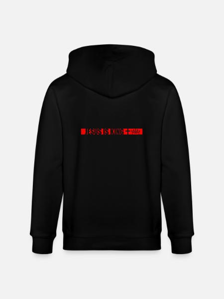 jesus is king quote - Stanley/Stella CULTIVATOR Unisex Organic Hooded Jacket - black