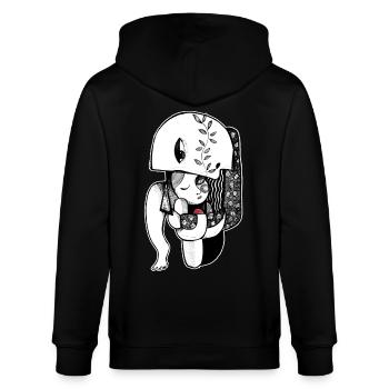 son of the moon - Stanley/Stella CULTIVATOR  Unisex Organic Hooded Jacket - black - Back - Anna (173cm)