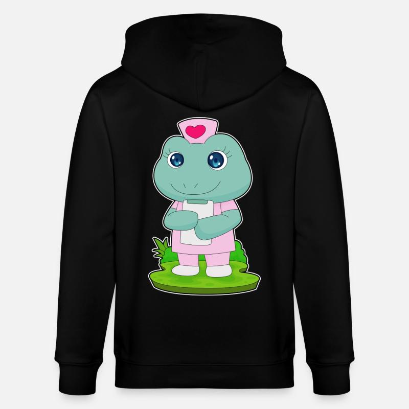 Frog Nurse Note - Stanley/Stella CULTIVATOR  Unisex Organic Hooded Jacket - black