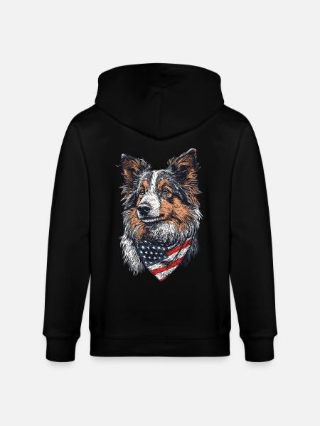 Shetland Sheepdog - Stanley/Stella Unisex Bio-Kapuzenjacke CULTIVATOR  - Schwarz