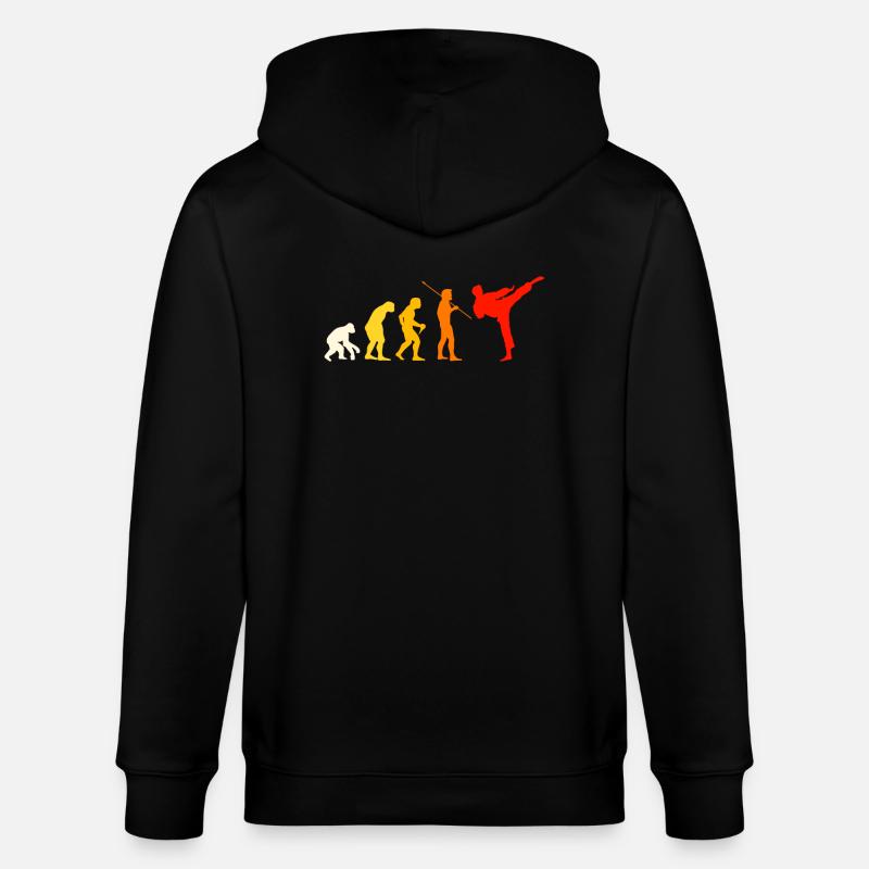 Karate Evolution T-Shirt Gift Judo - Stanley/Stella CULTIVATOR  Unisex Organic Hooded Jacket - black