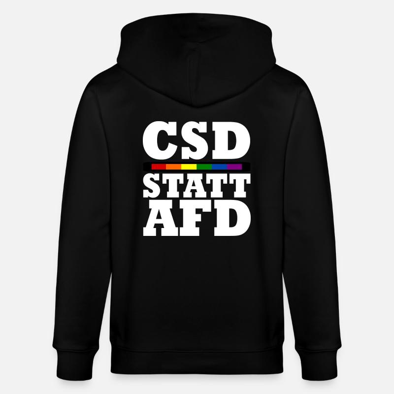 Csd statt afd - Stanley/Stella Unisex Bio-Kapuzenjacke CULTIVATOR  - Schwarz