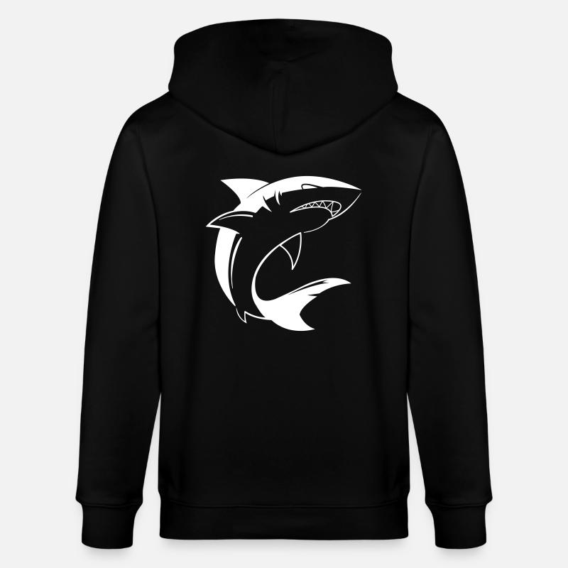 Hai Shark - Stanley/Stella Unisex Bio-Kapuzenjacke CULTIVATOR  - Schwarz