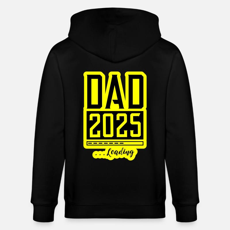 Dad 2025 Loading Papa - Stanley/Stella CULTIVATOR  Unisex Organic Hooded Jacket - black