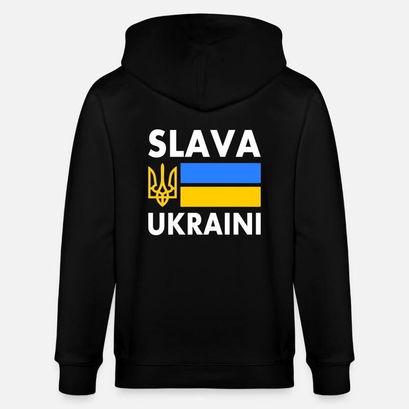 Slava ukraini - Veste à capuche bio CULTIVATOR Stanley/Stella Unisexe - noir