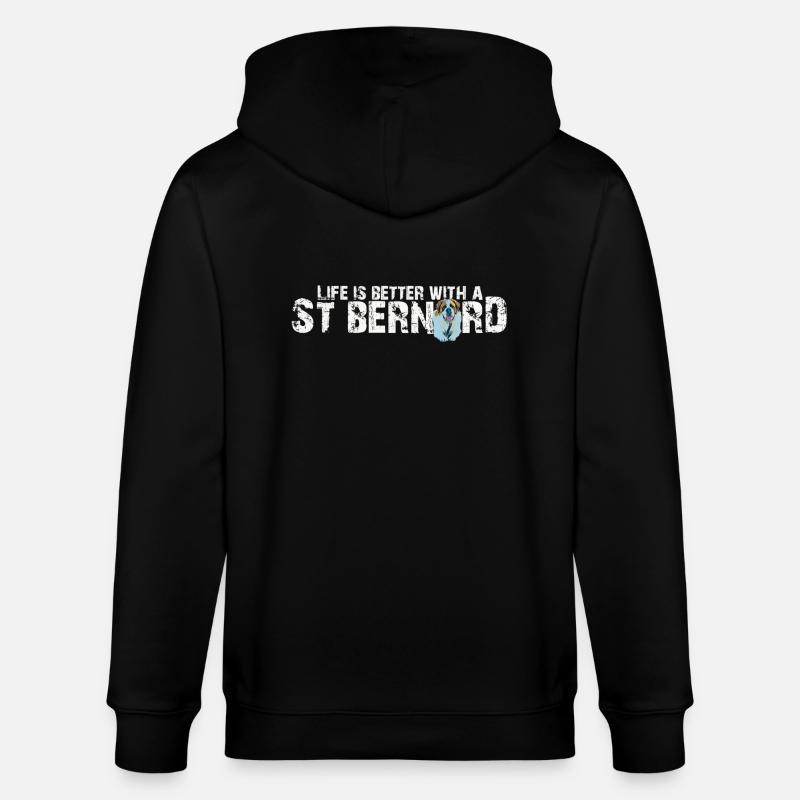 Saint-Bernard - Veste à capuche bio CULTIVATOR Stanley/Stella Unisexe - noir