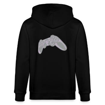 Gamer Konsole Retro Controller - Stanley/Stella Unisex Bio-Kapuzenjacke CULTIVATOR  - Schwarz - Hinten - Anna (173cm)