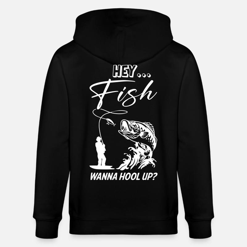 Hey Fish veut pêcher - Veste à capuche bio CULTIVATOR Stanley/Stella Unisexe - noir