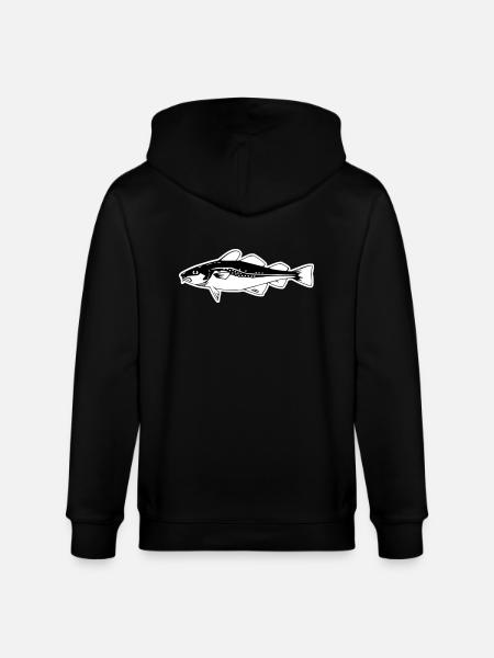 Dorsch, Kabeljau, Cod - Stanley/Stella Unisex Bio-Kapuzenjacke CULTIVATOR  - Schwarz
