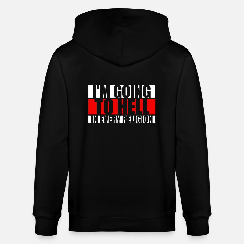 im going to hell - Stanley/Stella Unisex Bio-Kapuzenjacke CULTIVATOR  - Schwarz
