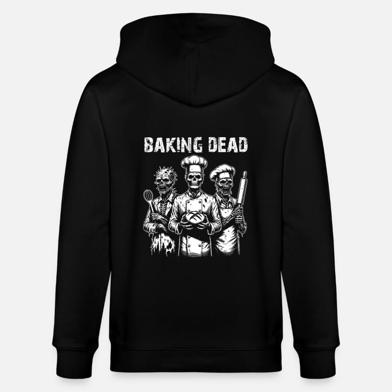 Zombie Baker Creepy Baker - Stanley/Stella CULTIVATOR Unisex Organic Hooded Jacket - black