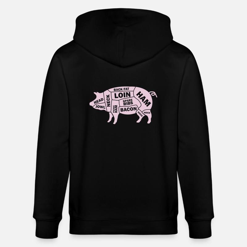 Cochon Schwein - Veste à capuche bio CULTIVATOR Stanley/Stella Unisexe - noir