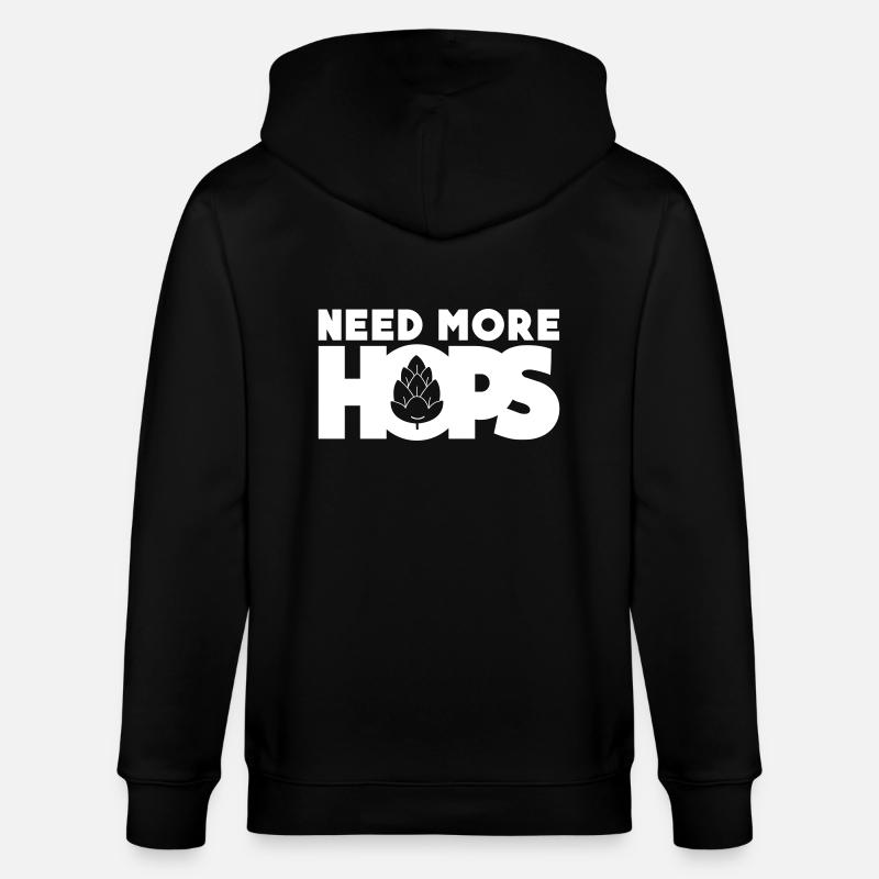 Need more hops - Stanley/Stella Unisex Bio-Kapuzenjacke CULTIVATOR  - Schwarz