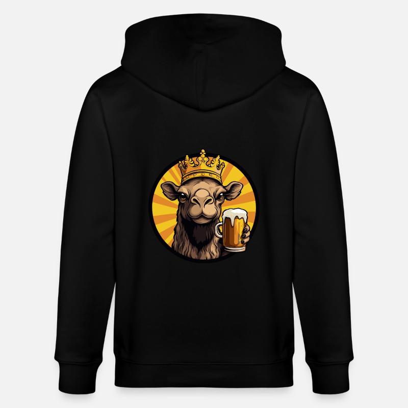 Kamel Bier - Stanley/Stella Unisex Bio-Kapuzenjacke CULTIVATOR  - Schwarz