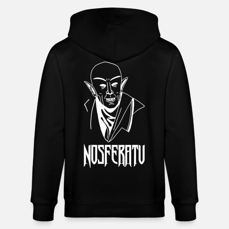 Nosferatu le vampire (blanc) - Veste à capuche bio CULTIVATOR Stanley/Stella Unisexe - noir