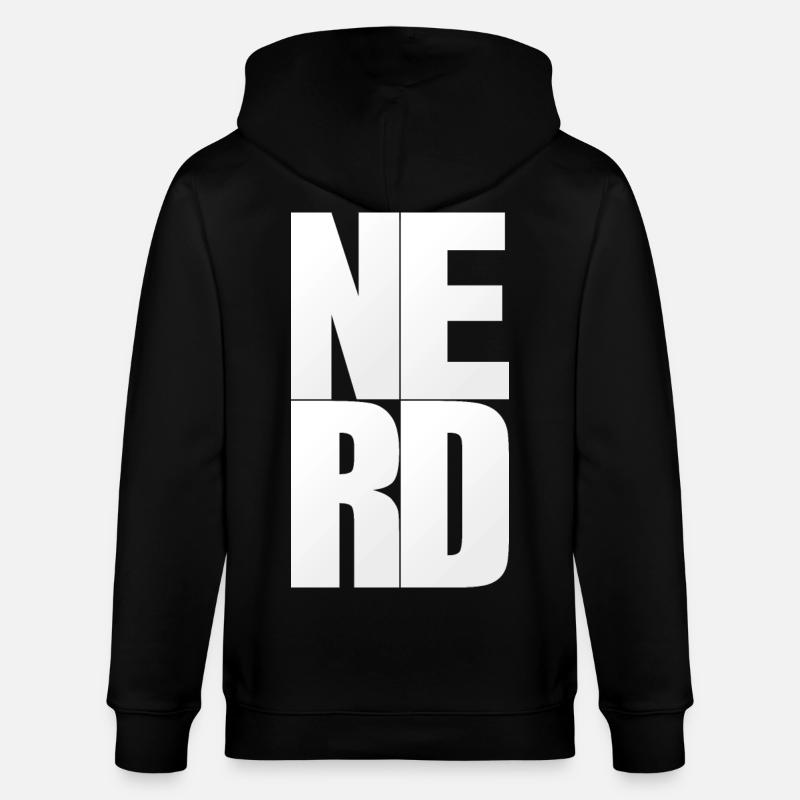NERDY forever - NERD - Stanley/Stella CULTIVATOR  Unisex Organic Hooded Jacket - black