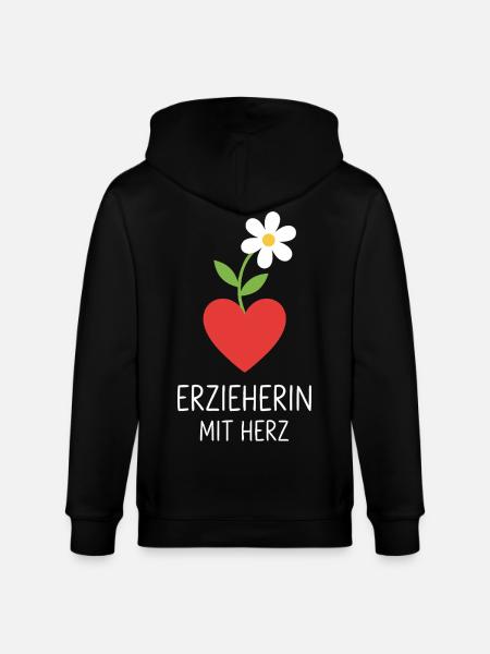 Educator with heart - Stanley/Stella CULTIVATOR Unisex Organic Hooded Jacket - black