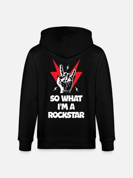 So What I Am Rockstars - Stanley/Stella CULTIVATOR Unisex Organic Hooded Jacket - black
