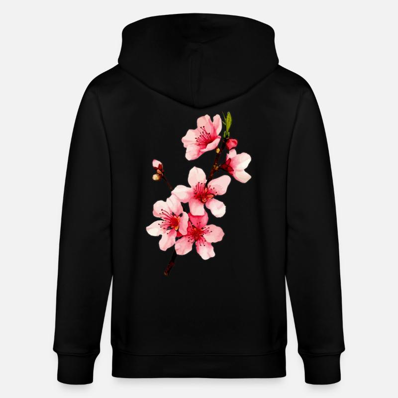 Fleur de cerisier - Veste à capuche bio CULTIVATOR Stanley/Stella Unisexe - noir