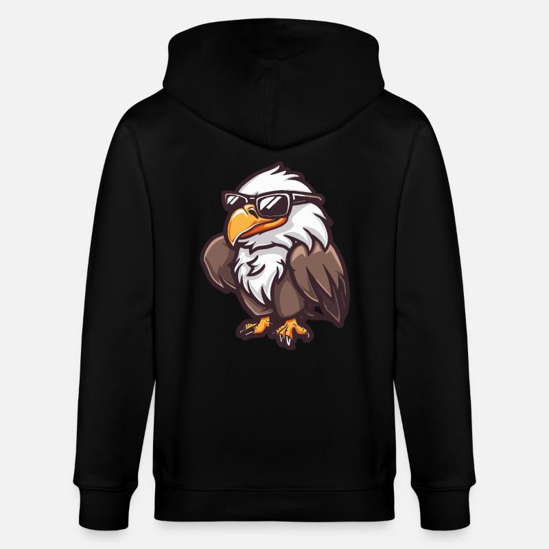 Adler Cool Comic - Stanley/Stella Unisex Bio-Kapuzenjacke CULTIVATOR  - Schwarz
