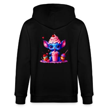 Sweet little Monster - Stanley/Stella Unisex Bio-Kapuzenjacke CULTIVATOR  - Schwarz - Hinten - Anna (173cm)