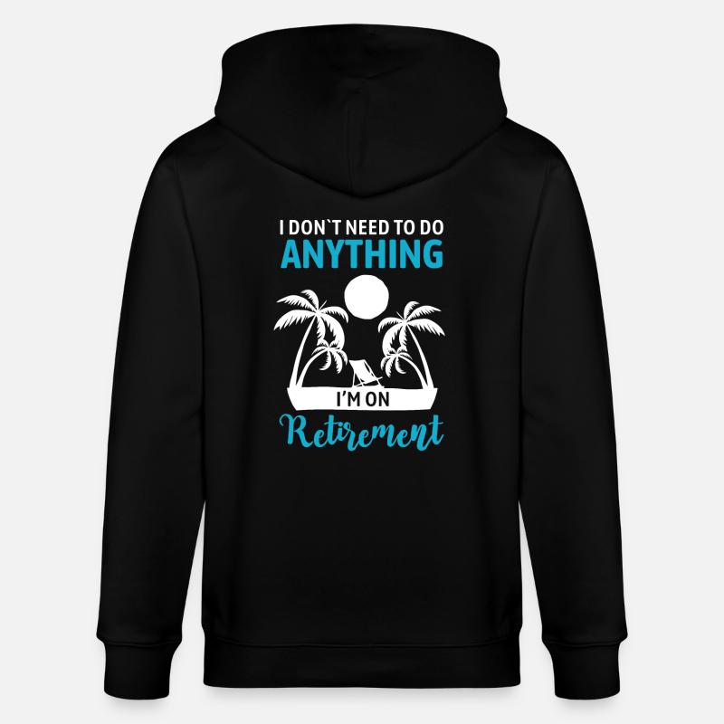 Ruhestand Geschenkidee Rente - Stanley/Stella Unisex Bio-Kapuzenjacke CULTIVATOR  - Schwarz