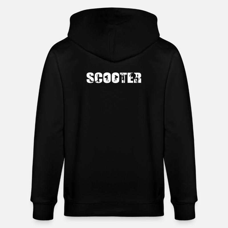 Tretroller T-Shirt Scooter Geschenkidee - Stanley/Stella Unisex Bio-Kapuzenjacke CULTIVATOR  - Schwarz