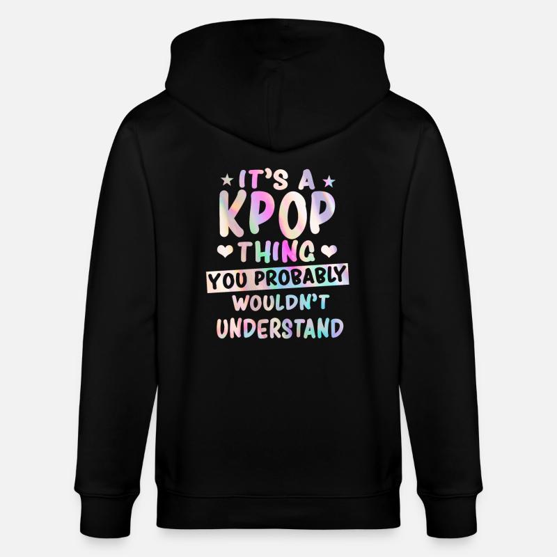K-Pop disant - Veste à capuche bio CULTIVATOR Stanley/Stella Unisexe - noir