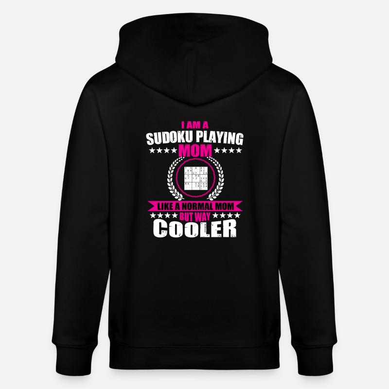 Sudoku Mama - Stanley/Stella Unisex Bio-Kapuzenjacke CULTIVATOR  - Schwarz
