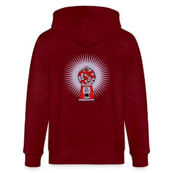 Radiation Chewing Gum Dispenser - Stanley/Stella CULTIVATOR  Unisex Organic Hooded Jacket - burgundy - Back - Anna (173cm)