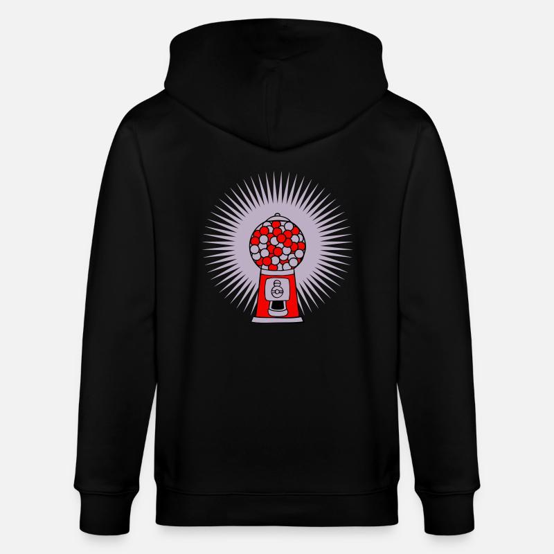 Strahlen Kaugummi Spender - Stanley/Stella Unisex Bio-Kapuzenjacke CULTIVATOR  - Schwarz