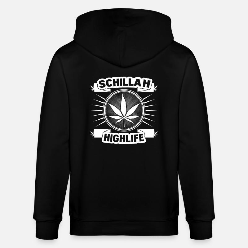 Schillah - Highlife blanc 01 - Veste à capuche bio CULTIVATOR Stanley/Stella Unisexe - noir