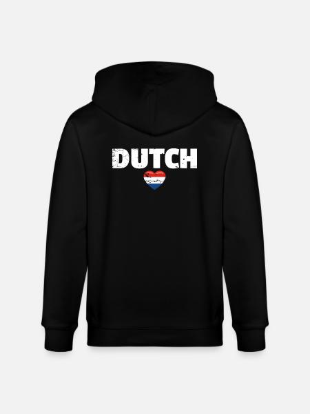 Nederlands Nederland Nederlandse vlag Nederland - Stanley/Stella Uniseks bio-ziphoodie CULTIVATOR  - zwart