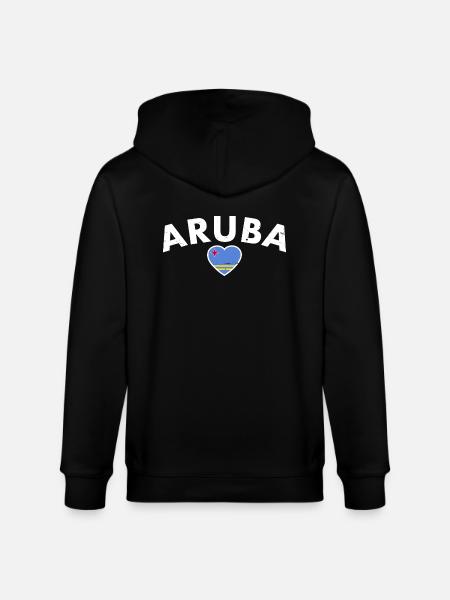 Arubaanse Vlag Trots Arubaans - Stanley/Stella Uniseks bio-ziphoodie CULTIVATOR  - zwart