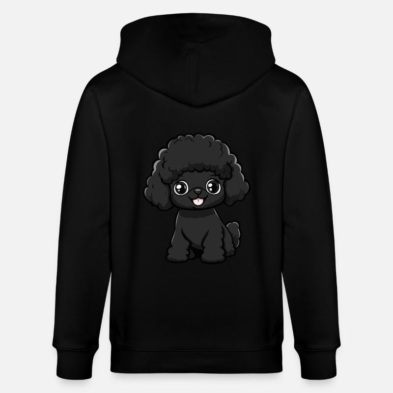 Caniche Chien Mignon - Veste à capuche bio CULTIVATOR Stanley/Stella Unisexe - noir
