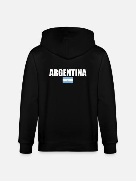 Argentine Argentine Drapeau argentin - Veste à capuche bio CULTIVATOR Stanley/Stella Unisexe - noir