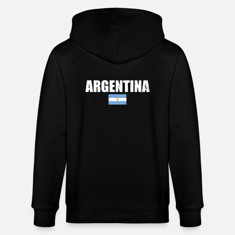 Argentine Argentine Drapeau argentin - Veste à capuche bio CULTIVATOR Stanley/Stella Unisexe - noir