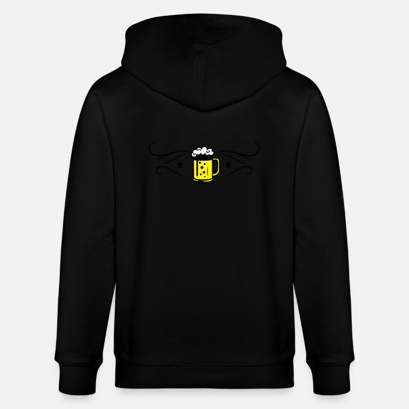 Icône de chope de bière - Veste à capuche bio CULTIVATOR Stanley/Stella Unisexe - noir