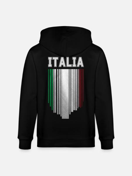 Flag of Italy, Italian pride - Stanley/Stella CULTIVATOR Unisex Organic Hooded Jacket - black